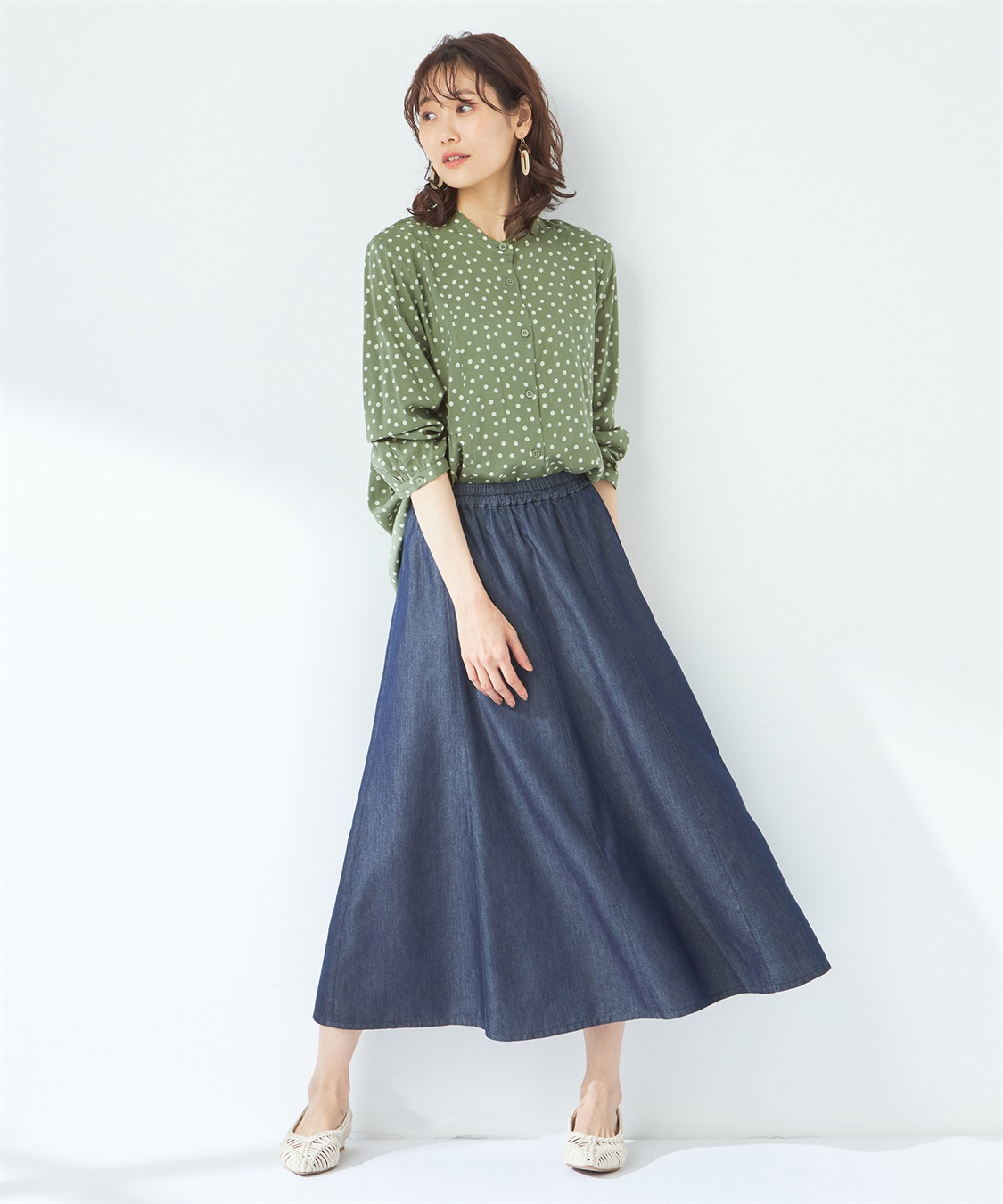 DECOY 【接触冷感】デニムスカート_sub_1