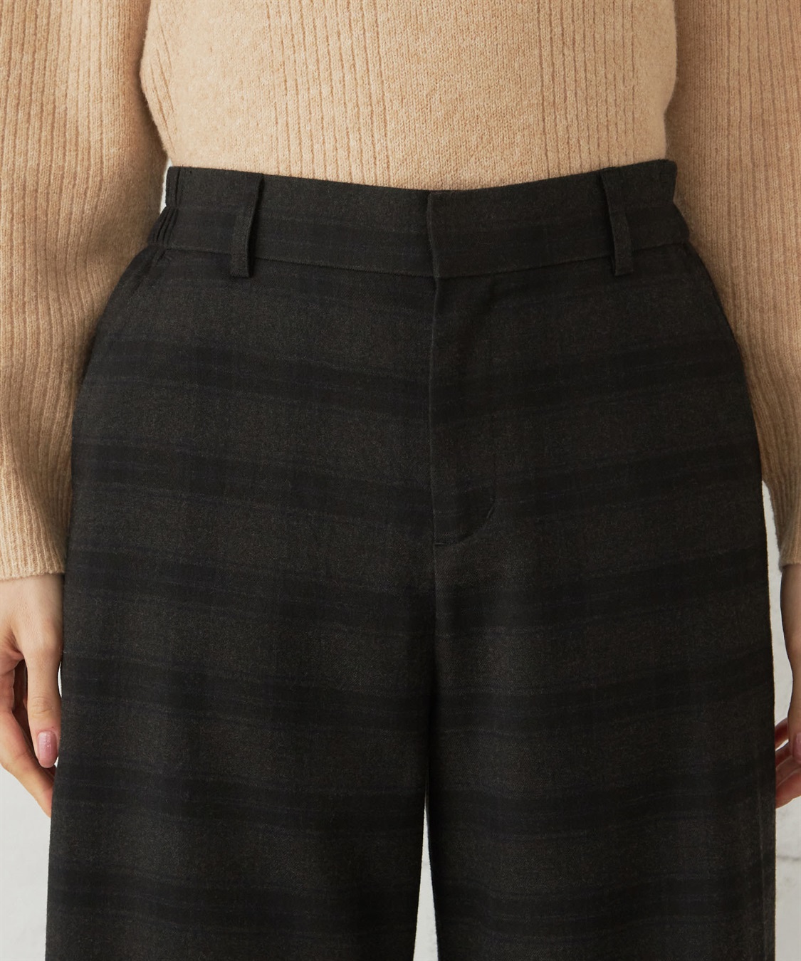 DECOY 裏起毛ストレットワイドパンツ_sub_3