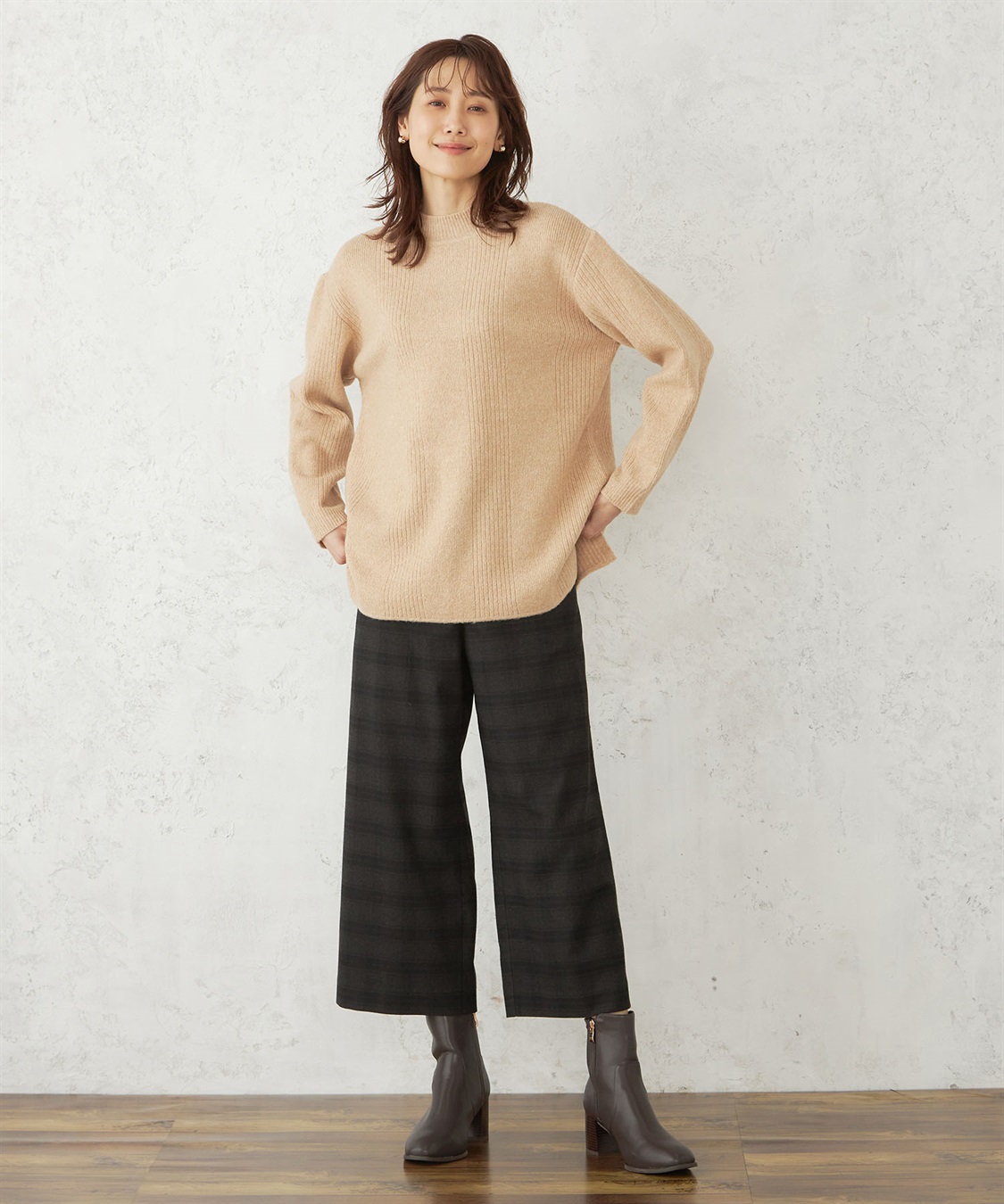 裏起毛ストレットワイドパンツ DECOY｜クロスプラス公式通販サイト