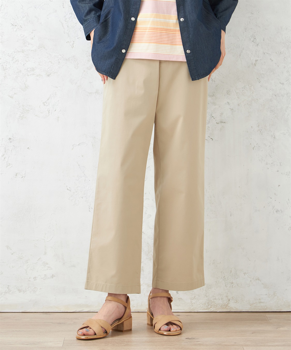 DECOY ストレッチストレートパンツ_sub_1