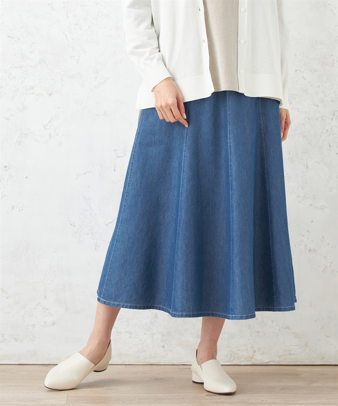 DECOY デニムフレアスカート_sub_1