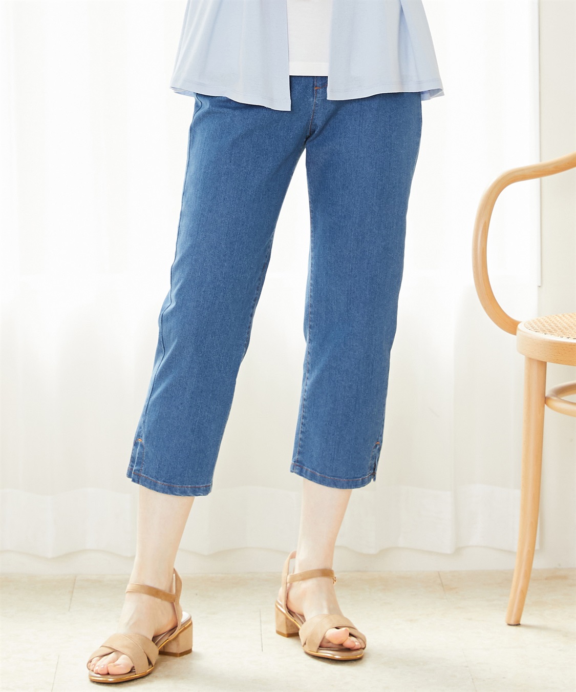 新品タグ付き YONFAヨンファ Sophia デニムパンツindigo YONFA