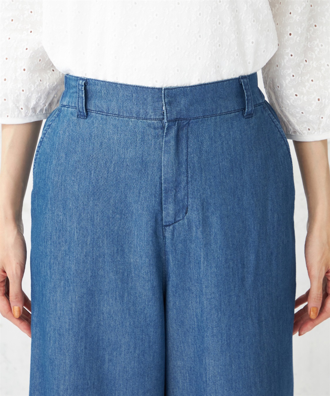 DECOY 【冷感】デニムワイドパンツ_sub_5