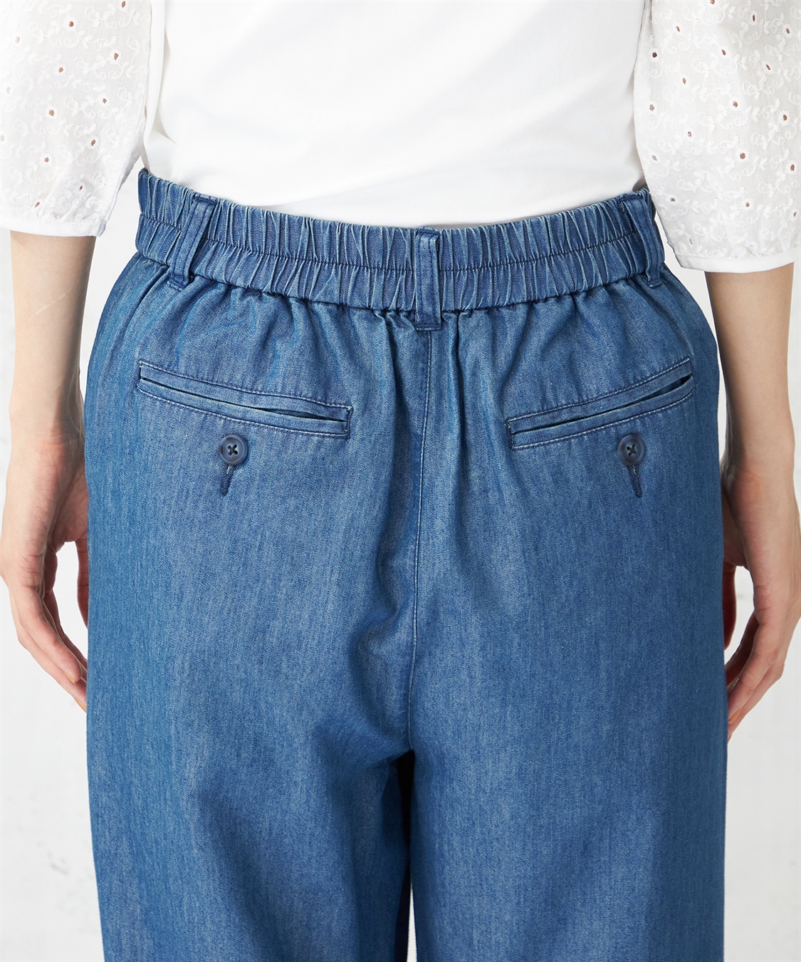 DECOY 【冷感】デニムワイドパンツ_sub_6