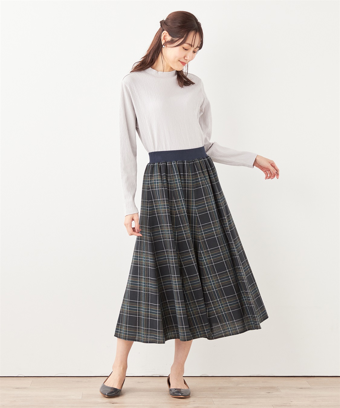 DECOY チェックスカート_sub_13