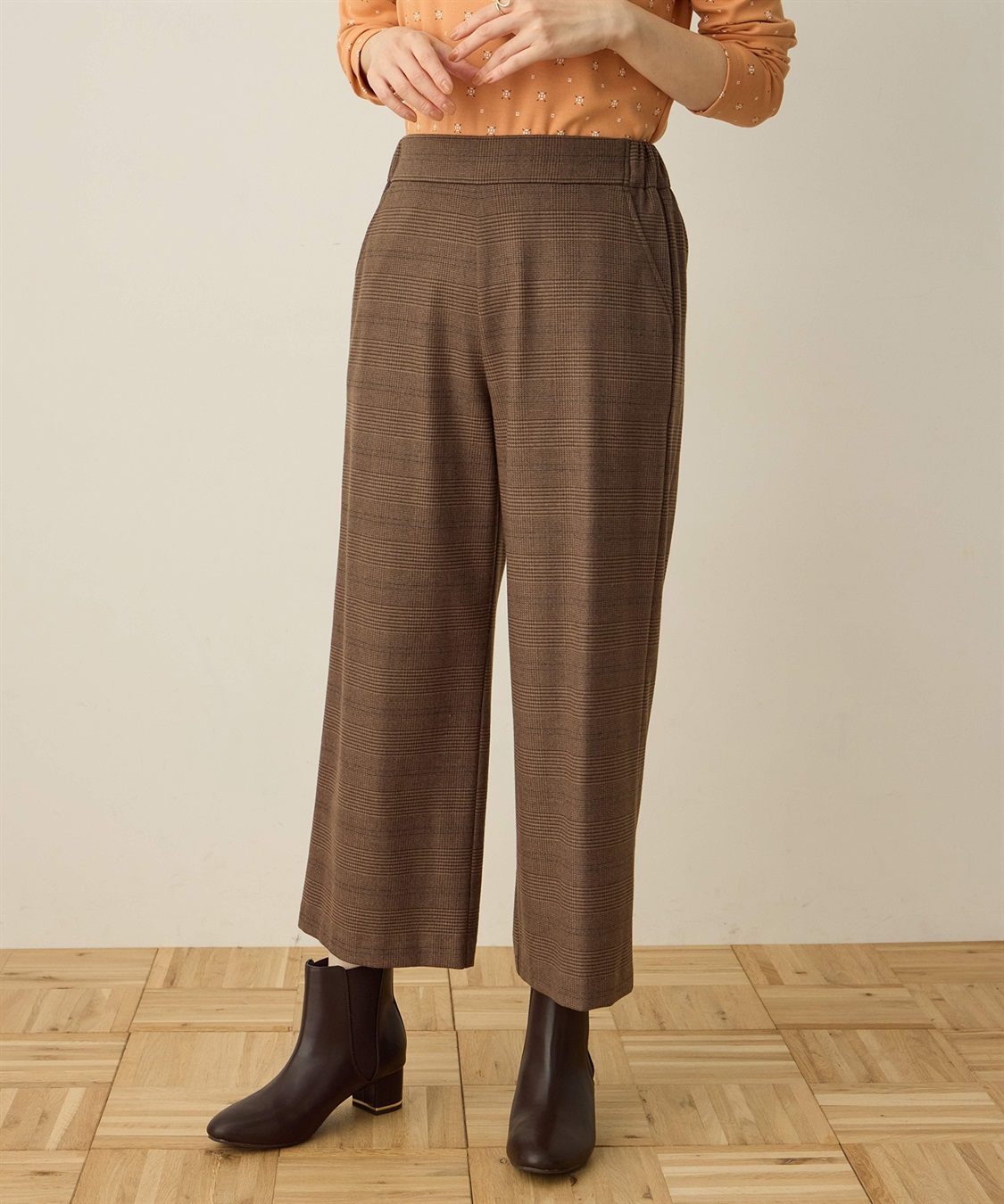 裏起毛ワイドパンツ58cm丈 DECOY｜クロスプラス公式通販サイト