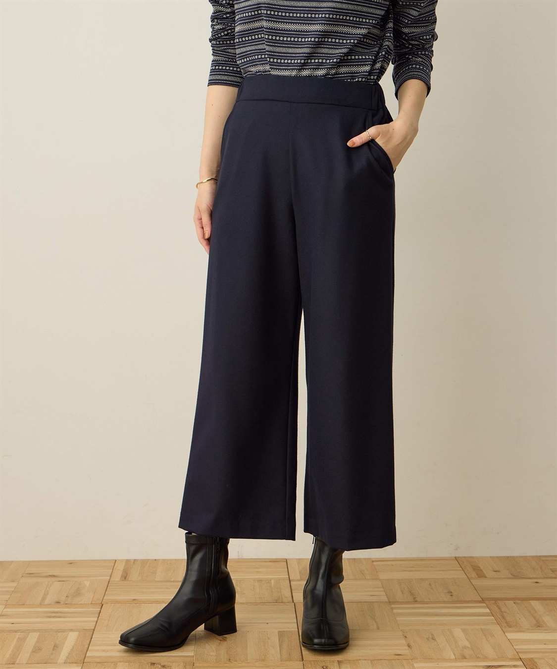 DECOY 裏起毛ワイドパンツ58cm丈_sub_5