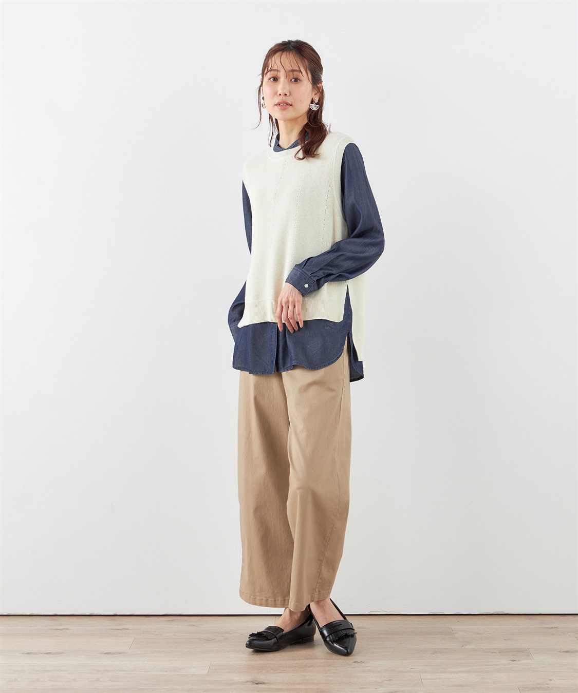 DECOY ストレッチワイドパンツ【リブウエスト】_sub_16