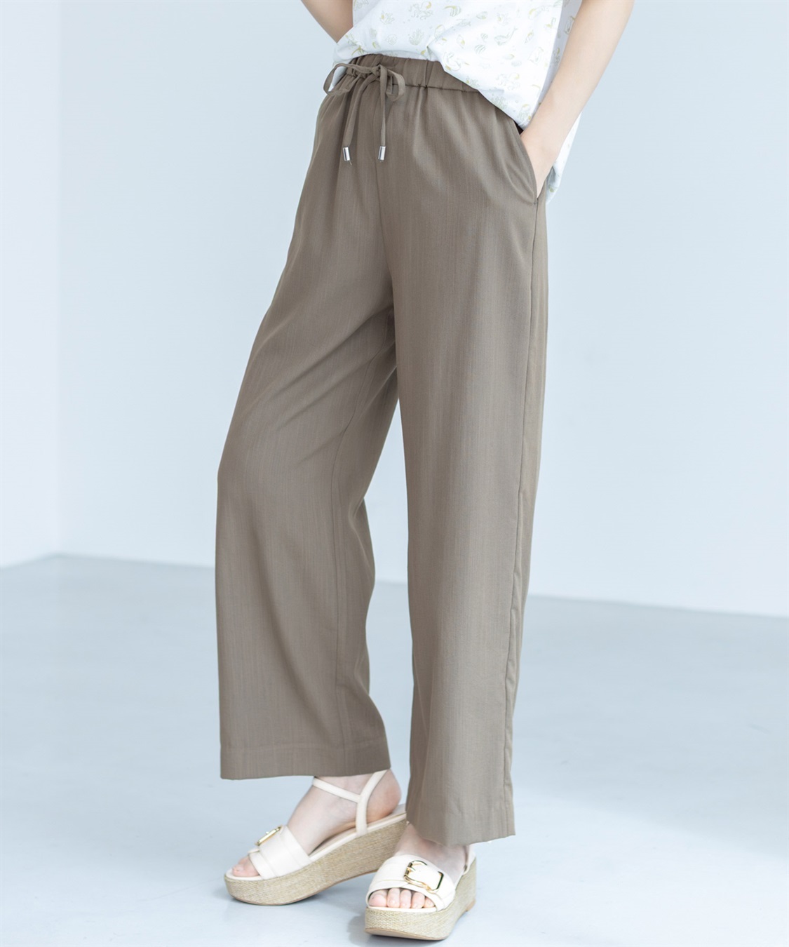 DECOY 【冷感】ウエストドロストパンツ_sub_4