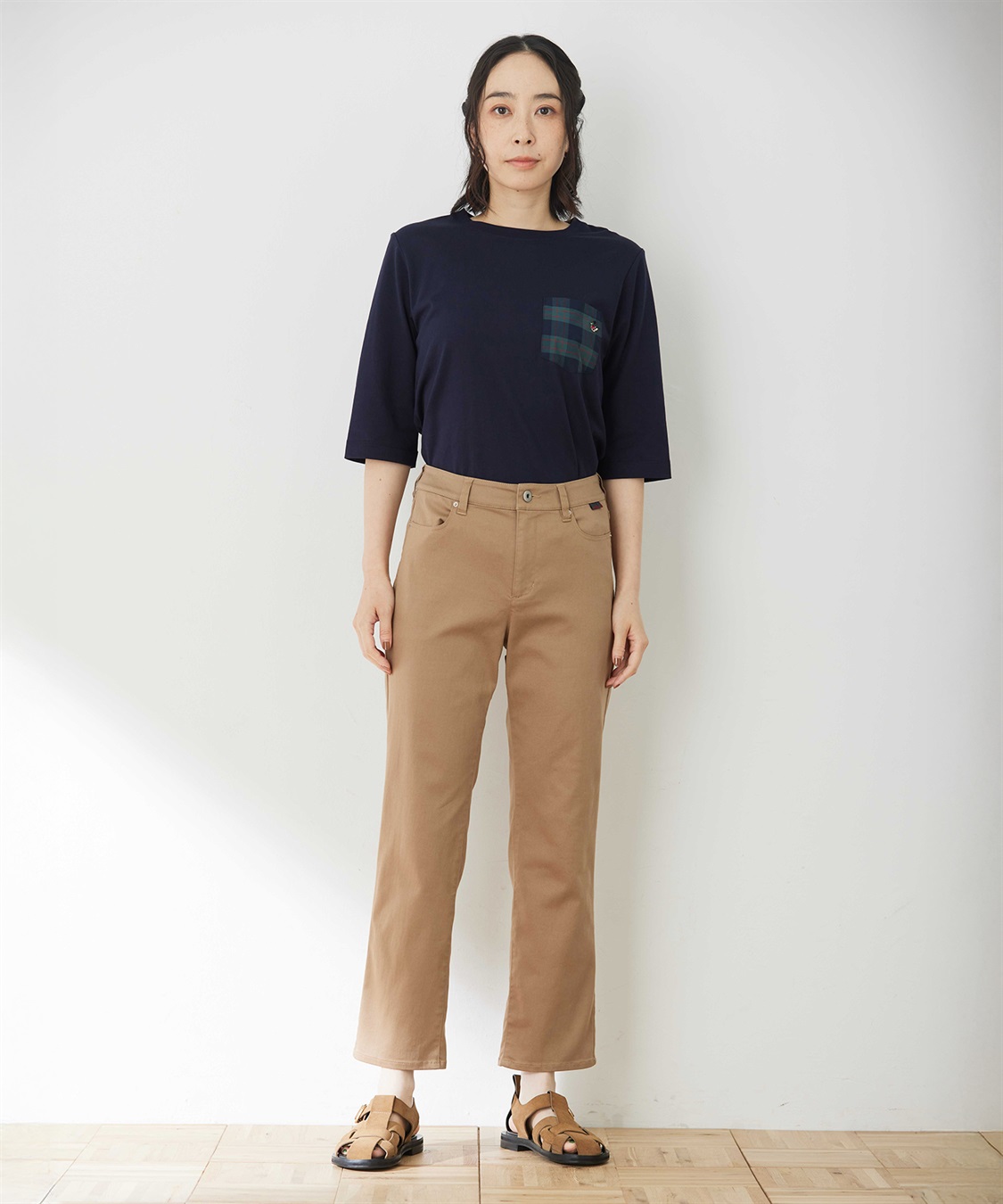 DECOY ストレッチストレートパンツ_sub_1