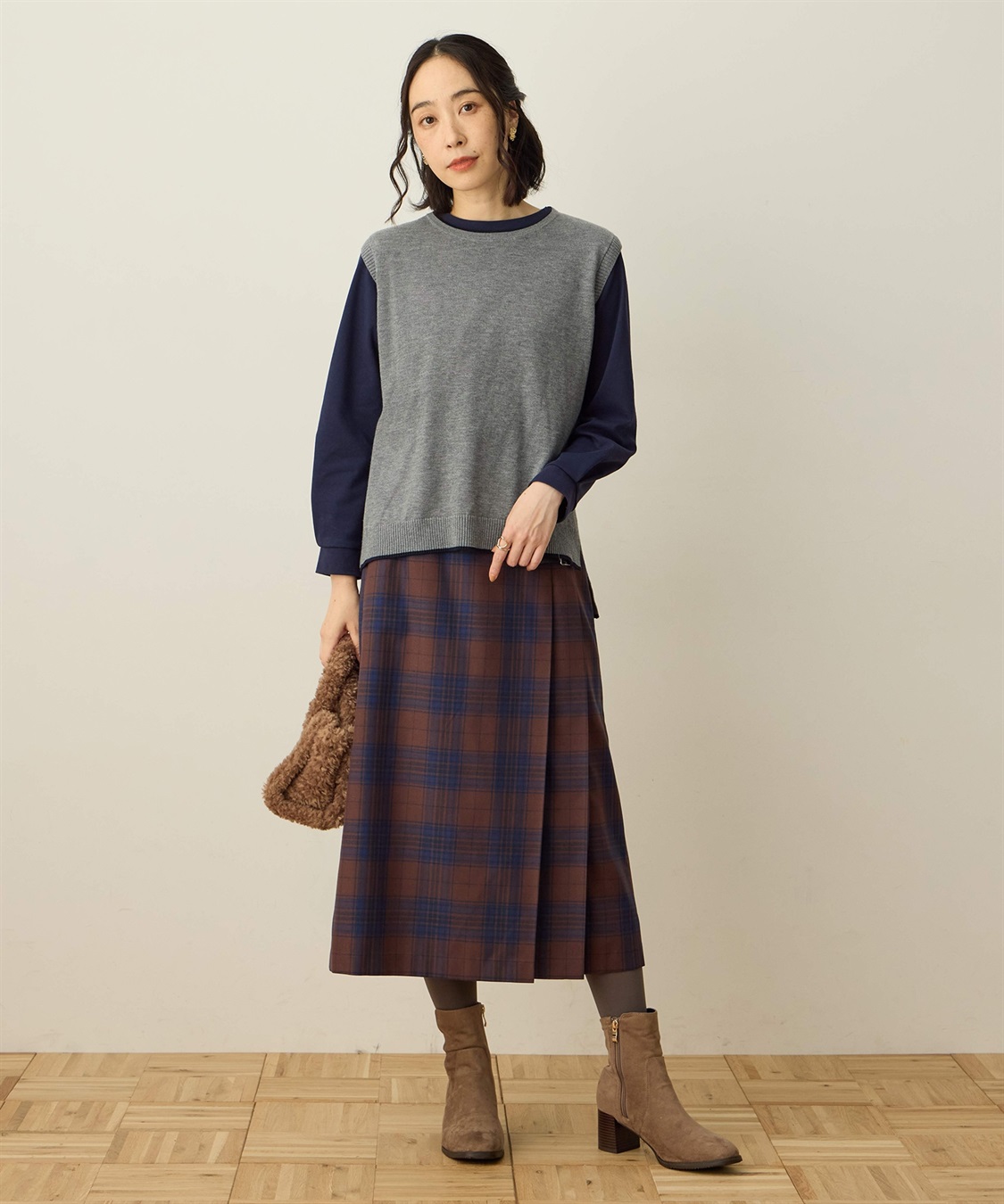 タータンチェックスカート DECOY｜クロスプラス公式通販サイト