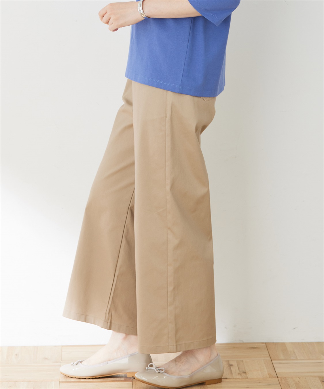 DECOY ストレッチワイドパンツ【リブウエスト】_sub_1