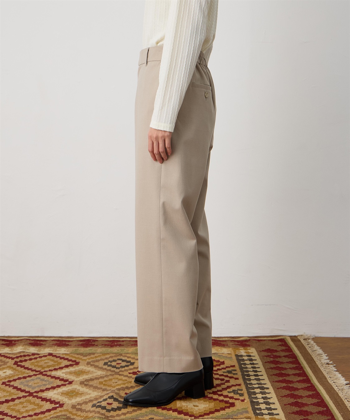 DECOY 裏付きストレートパンツ_sub_1