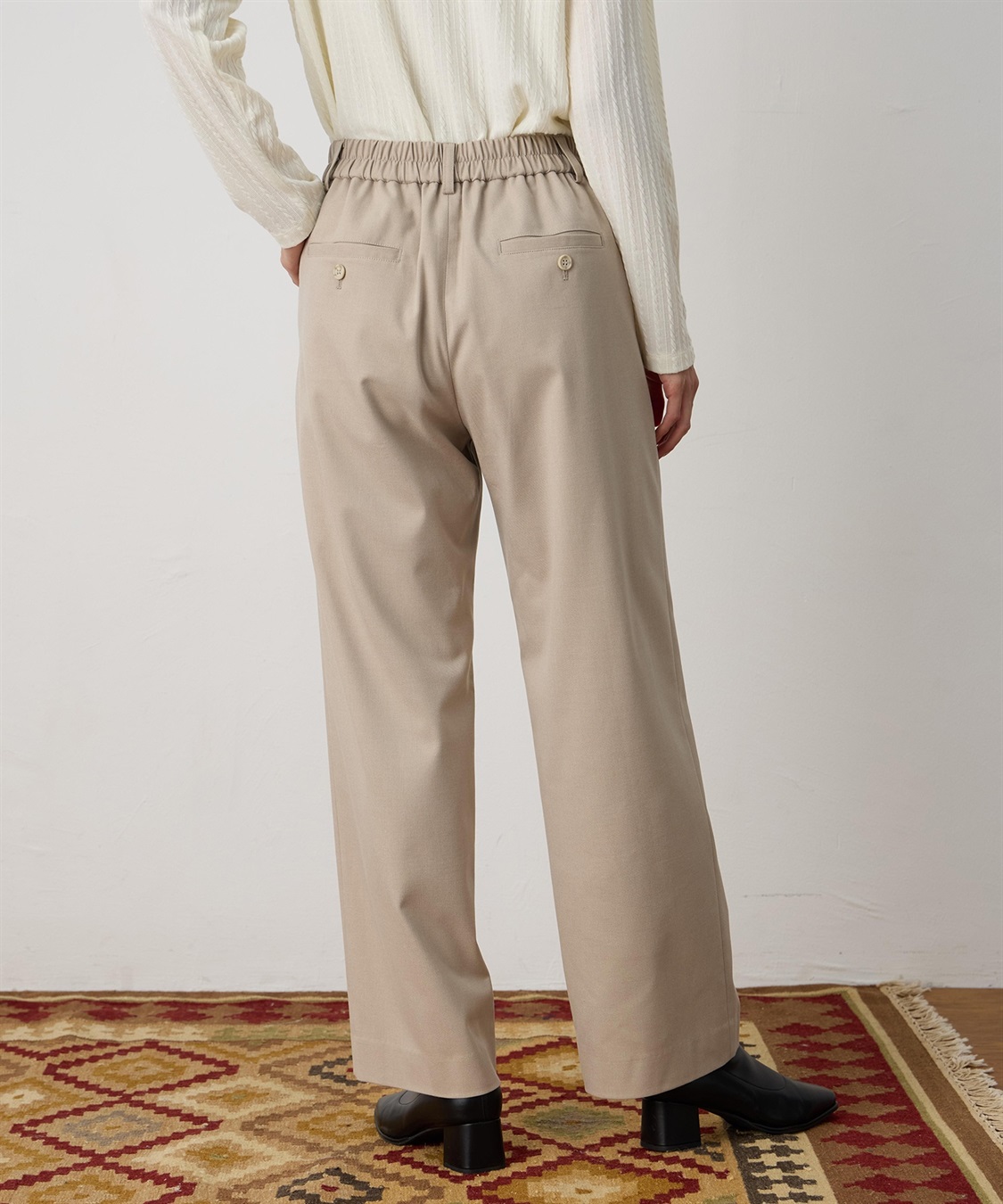 DECOY 裏付きストレートパンツ_sub_2