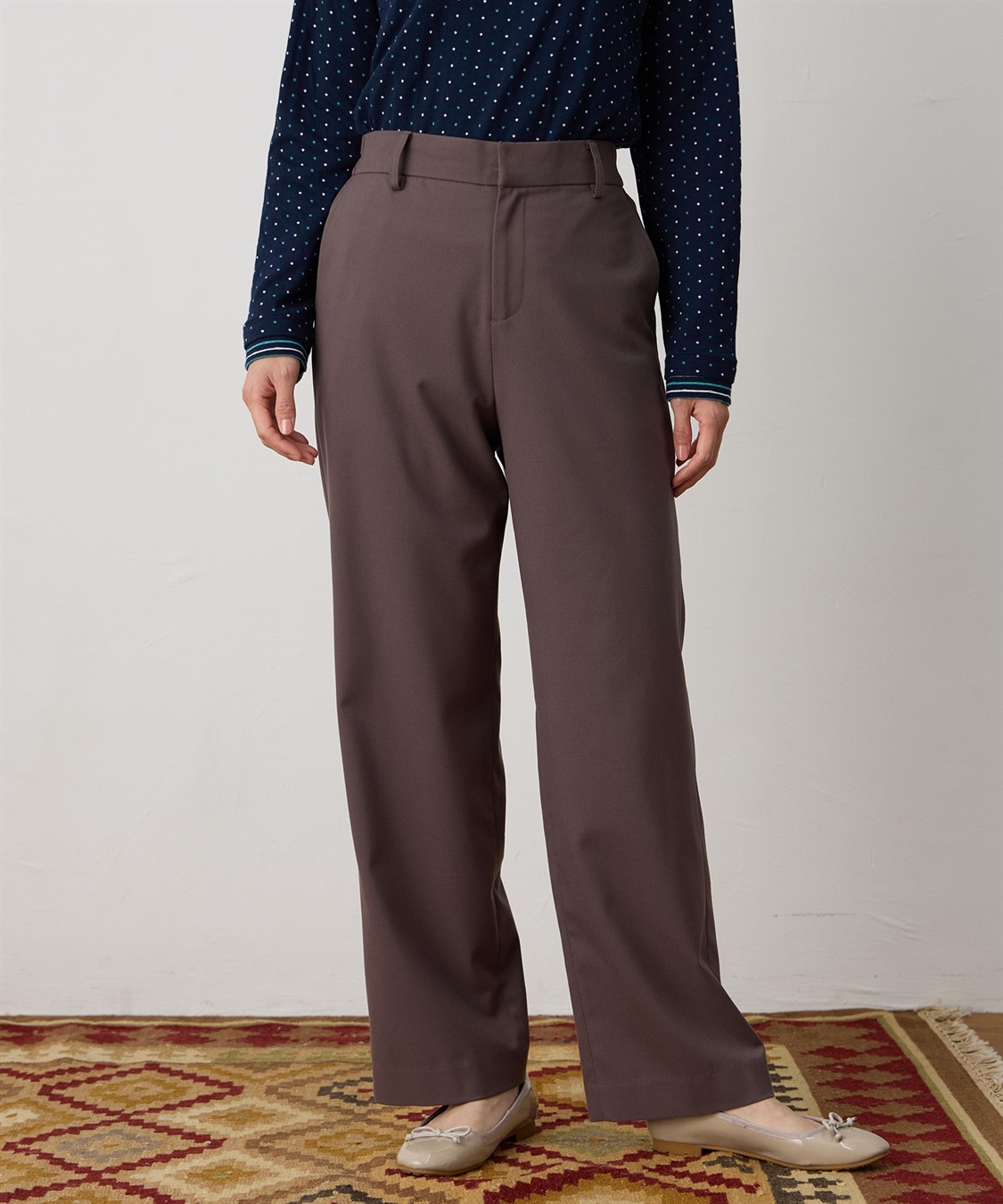 DECOY 裏付きストレートパンツ_sub_5