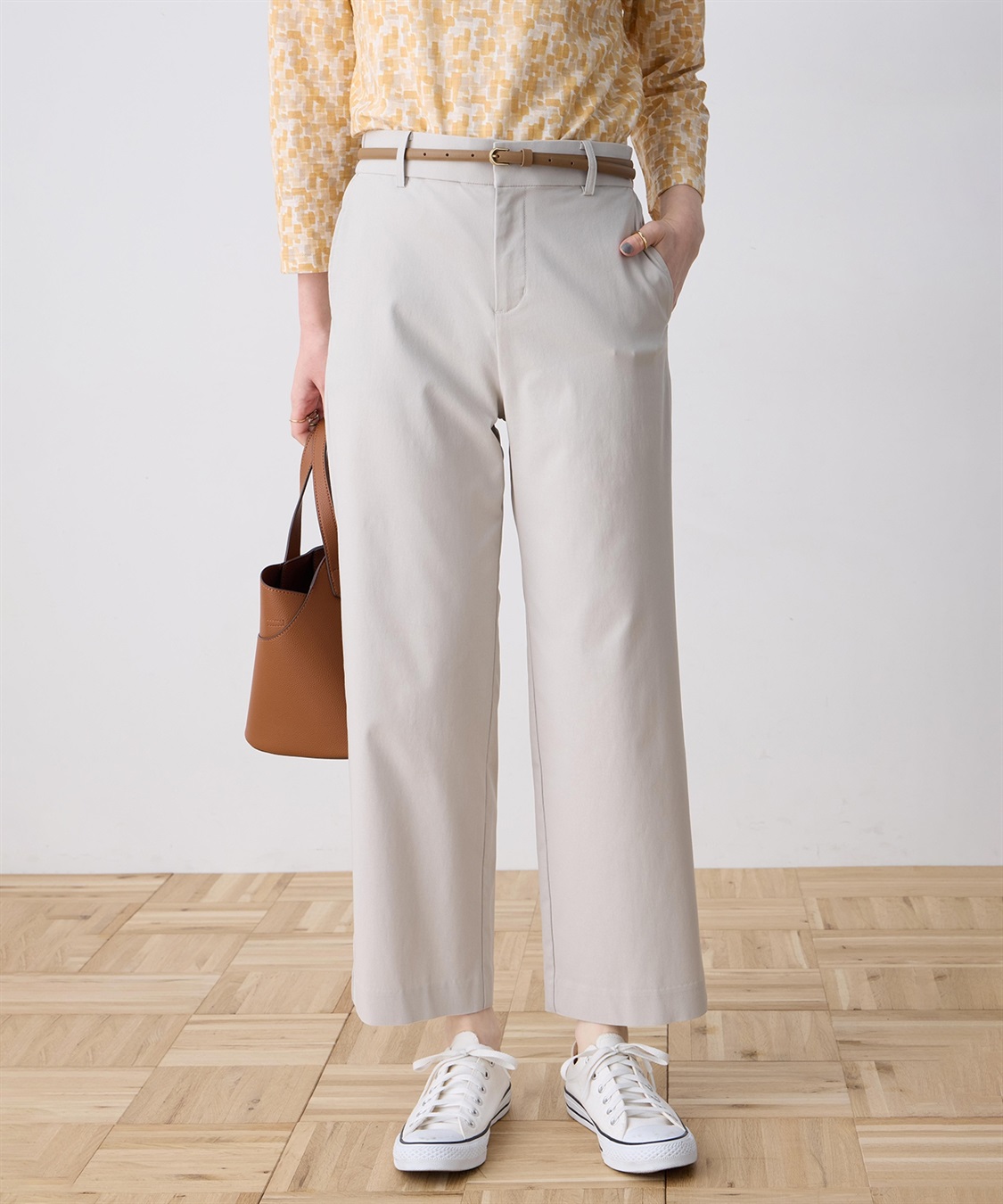 DECOY ストレッチストレートパンツ【接触冷感・後ろウエストゴム】_sub_3