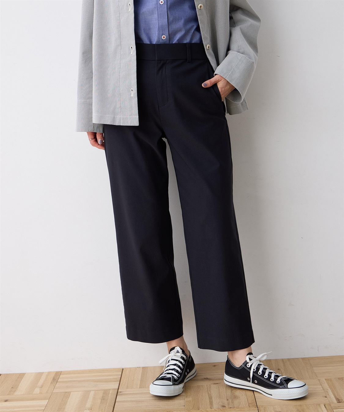 DECOY ストレッチストレートパンツ【接触冷感・後ろウエストゴム】_sub_4