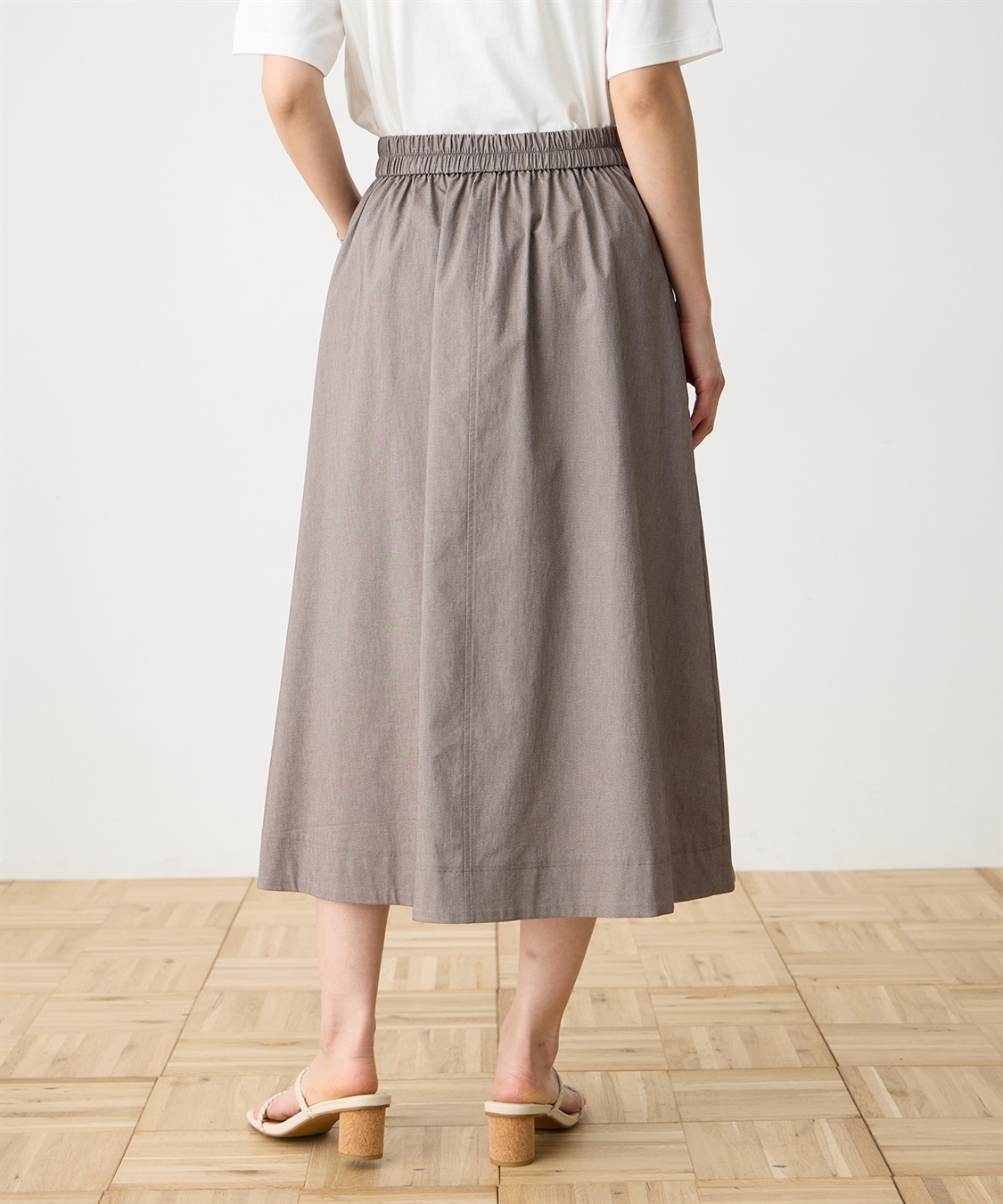 DECOY ストレッチセミフレアスカート【接触冷感】【ウォッシャブル】【WEB限定】_sub_2