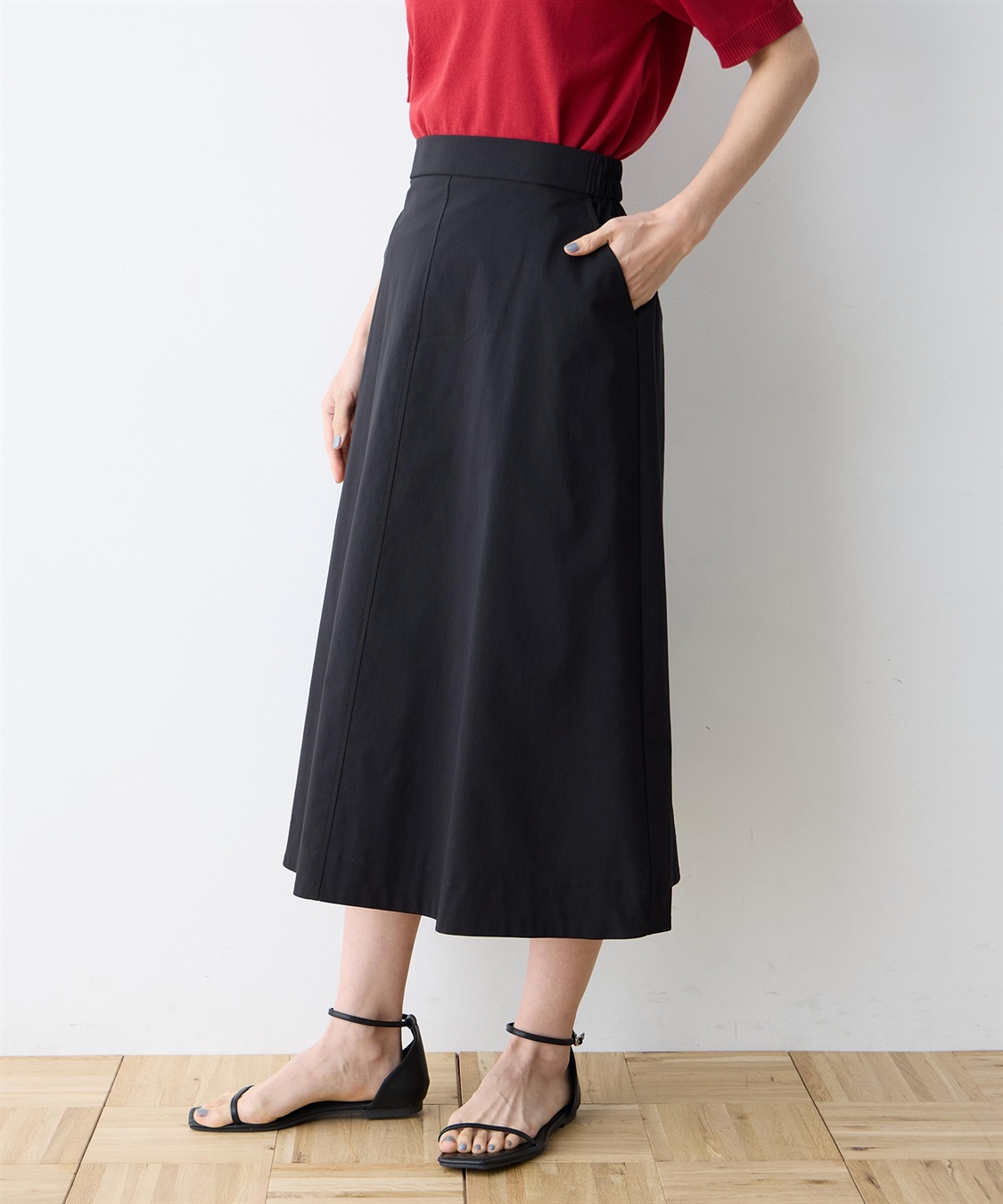 DECOY ストレッチセミフレアスカート【接触冷感】【ウォッシャブル】【WEB限定】_sub_4