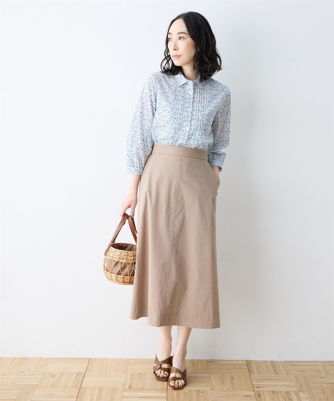 DECOY ストレッチセミフレアスカート【接触冷感】【ウォッシャブル】【WEB限定】_sub_6