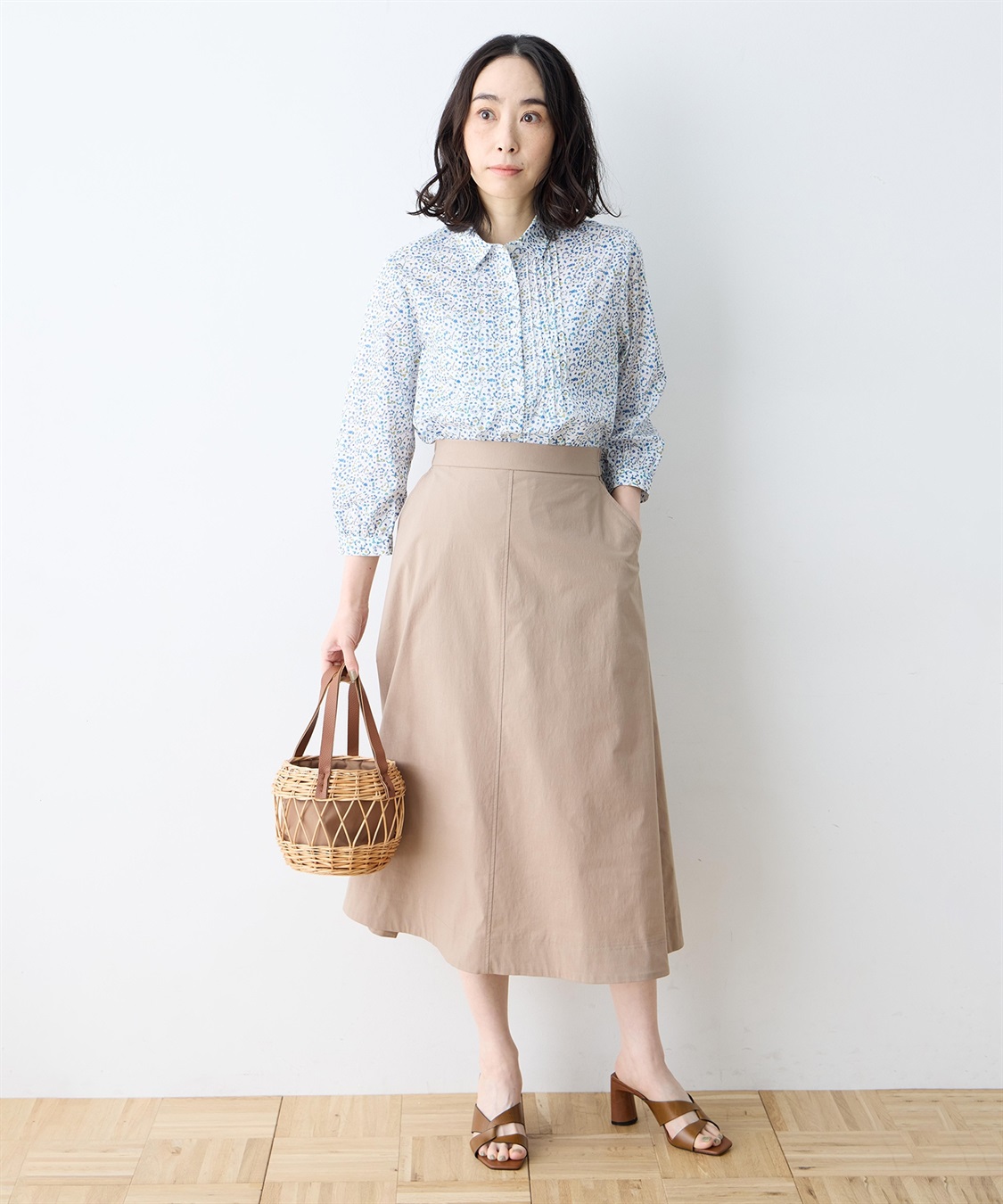 DECOY ストレッチセミフレアスカート【接触冷感】【ウォッシャブル】【WEB限定】_sub_7