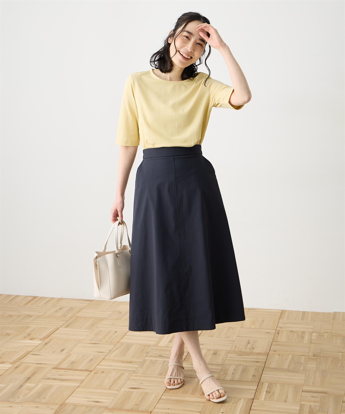 DECOY ストレッチセミフレアスカート【接触冷感】【ウォッシャブル】【WEB限定】_sub_8