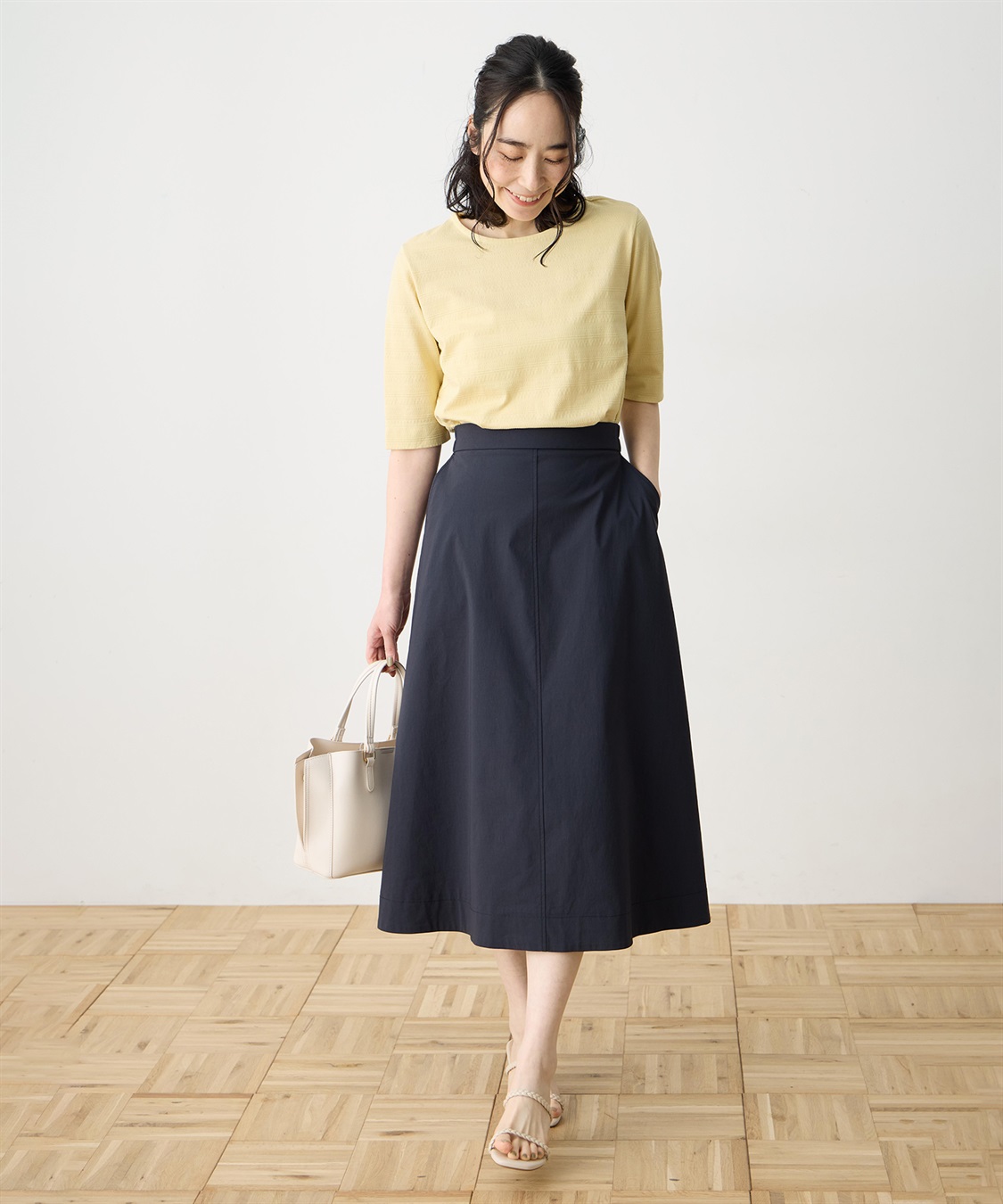 DECOY ストレッチセミフレアスカート【接触冷感】【ウォッシャブル】【WEB限定】_sub_9
