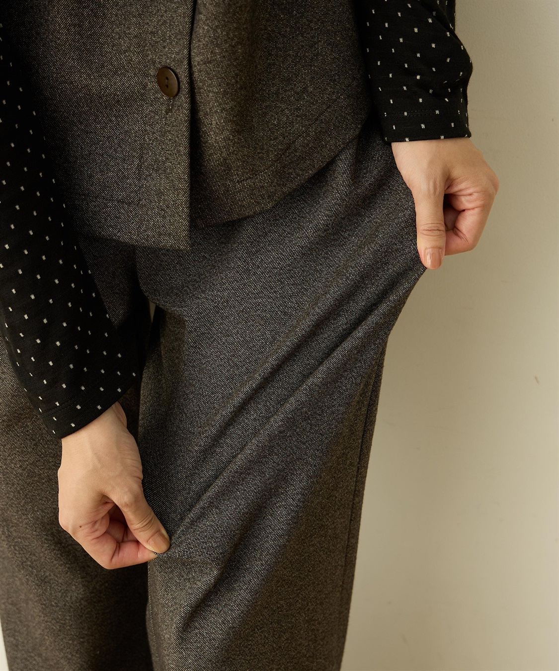 DECOY 裏起毛ストレッチストレートパンツ67㎝丈【後ろウエストゴム】_sub_28