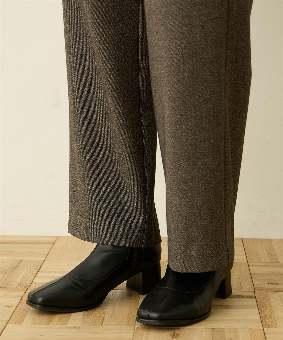 DECOY 裏起毛ストレッチストレートパンツ67㎝丈【後ろウエストゴム】_sub_32