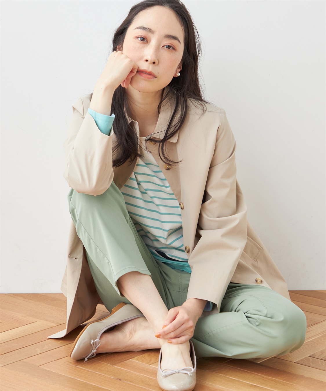 buoybuoy DICROS AIRO ステンカラーコート　アイボリー buoybuoy DICROS AIRO ステンカラーコート アイボリー - メルカリ
