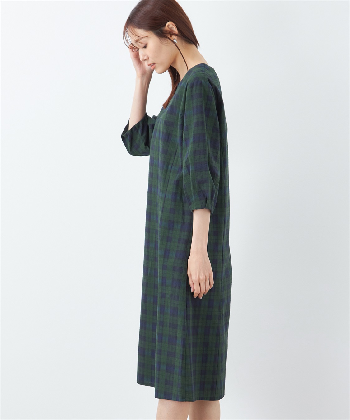 DECOY サッカーチェックワンピース_sub_1