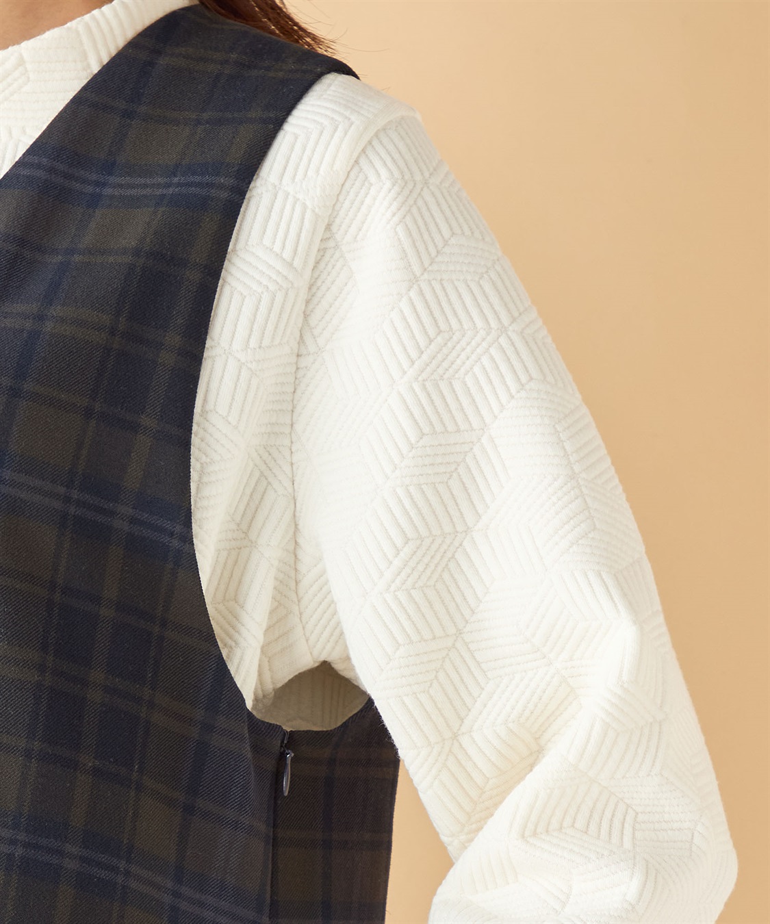 DECOY チェックジャンパースカート_sub_4