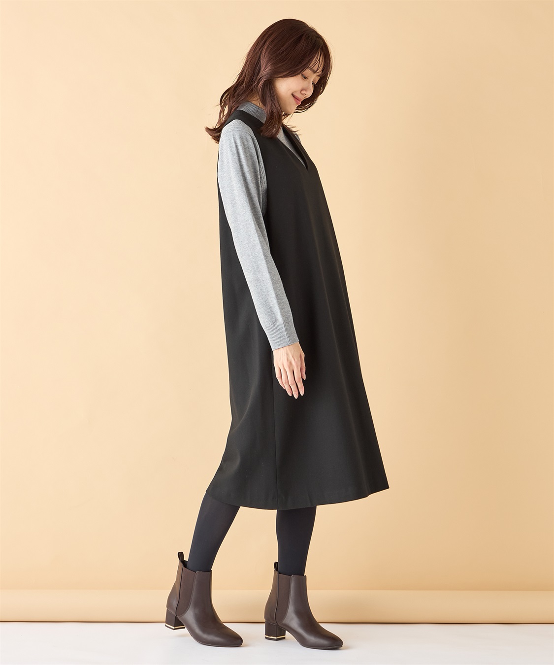 DECOY チェックジャンパースカート_sub_18