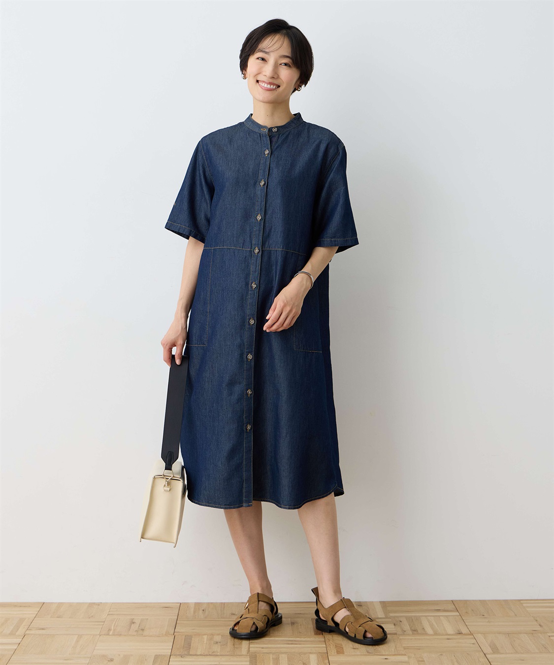 冷感】テンセルデニムワンピース DECOY｜クロスプラス公式通販サイト