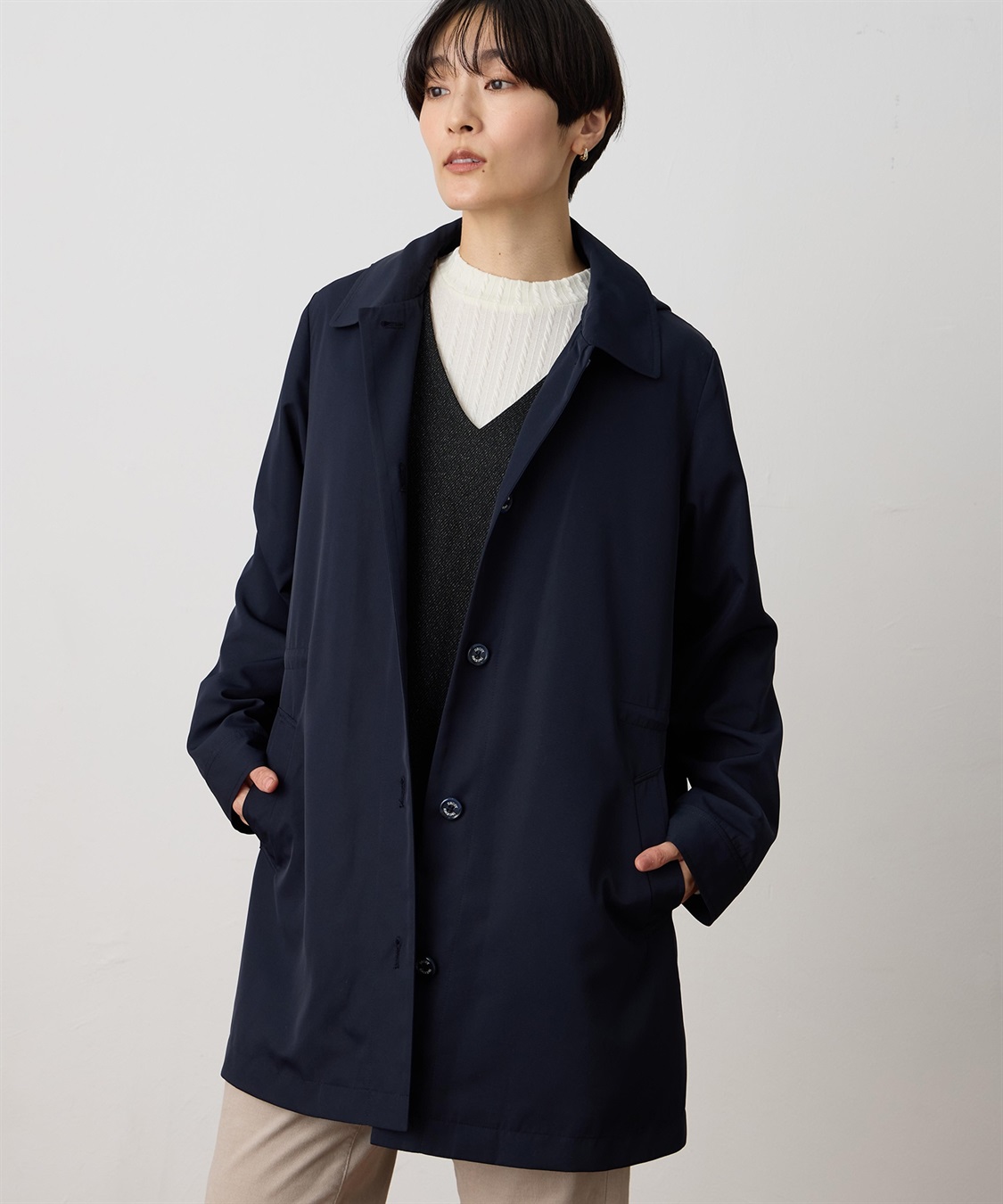 DECOY ライナー付きステンカラーコート【はっ水・ハンドウォッシャブル・花粉が落ちやすい・ライナー取り外し可能】_sub_3