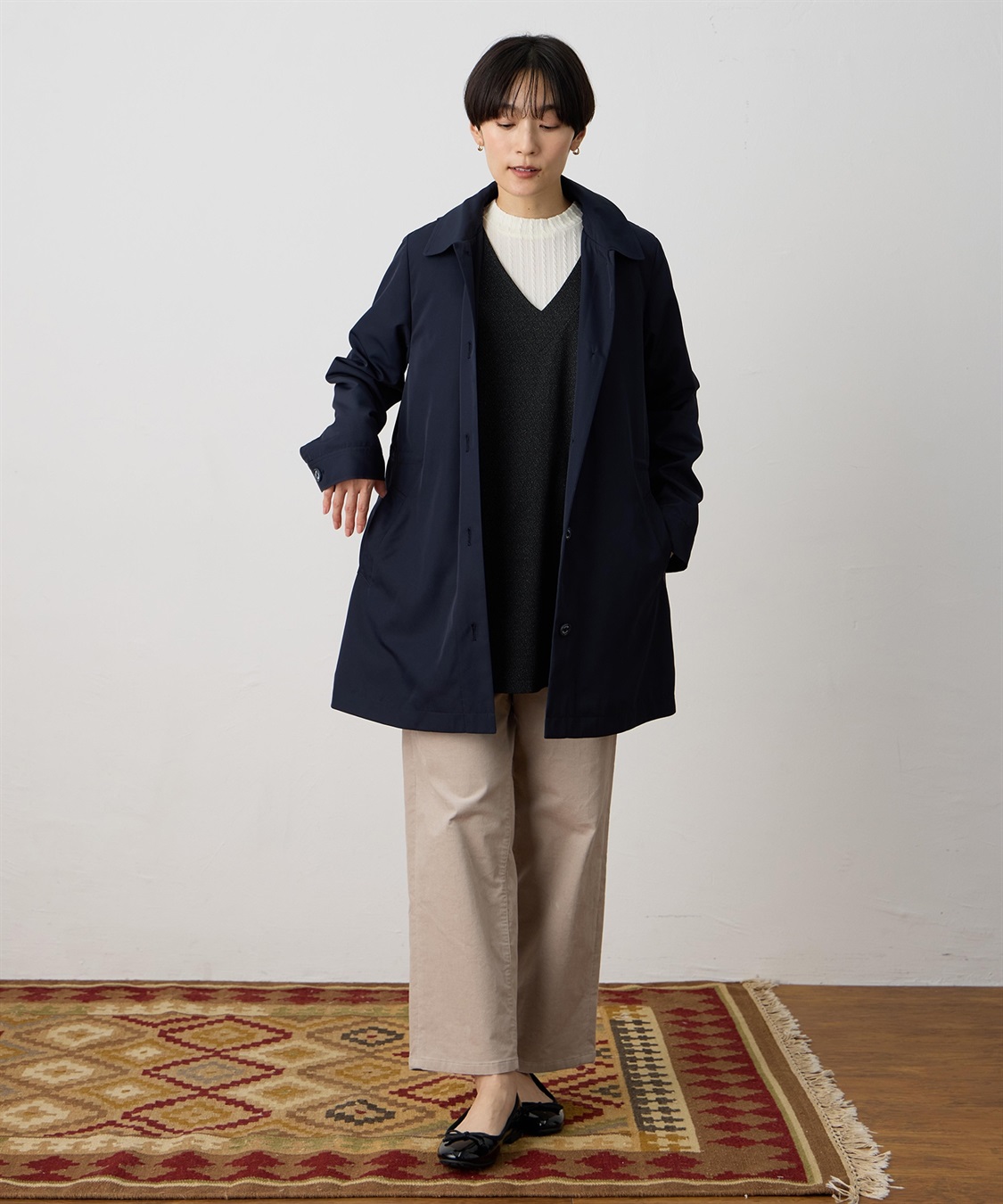 DECOY ライナー付きステンカラーコート【はっ水・ハンドウォッシャブル・花粉が落ちやすい・ライナー取り外し可能】_sub_7