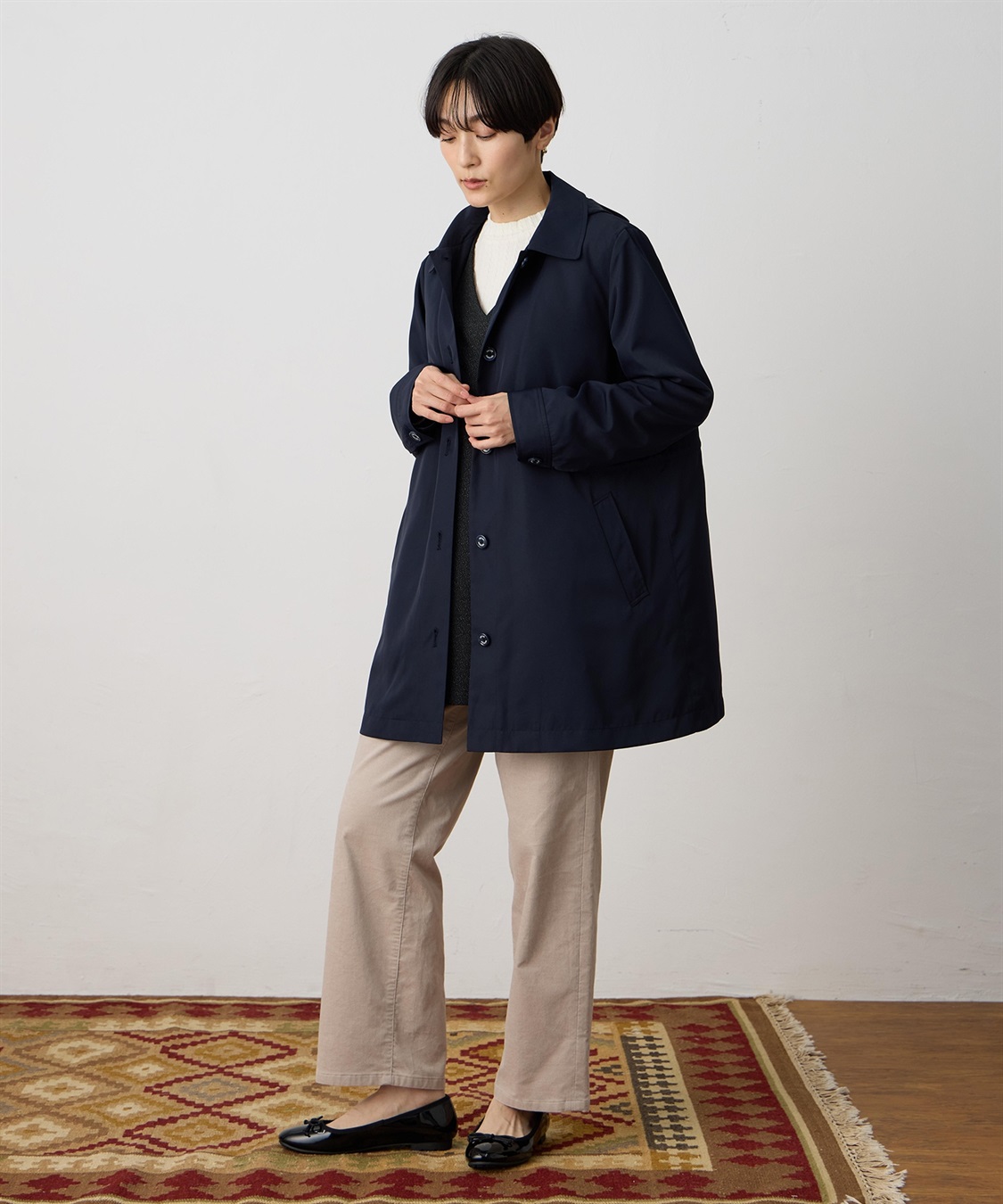 DECOY ライナー付きステンカラーコート【はっ水・ハンドウォッシャブル・花粉が落ちやすい・ライナー取り外し可能】_sub_8