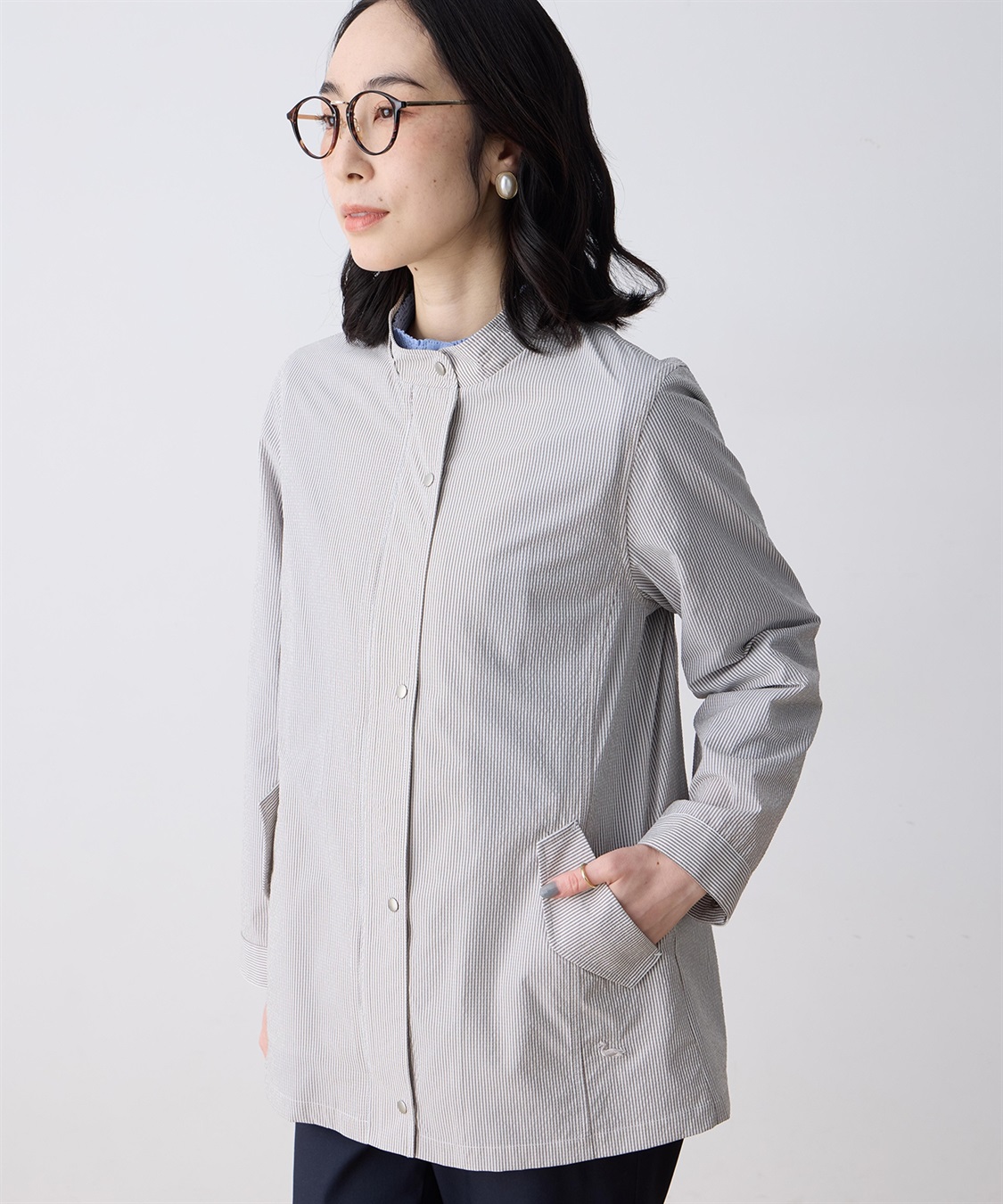 DECOY サッカーストライプジャケット【フード取り外し可】_sub_1