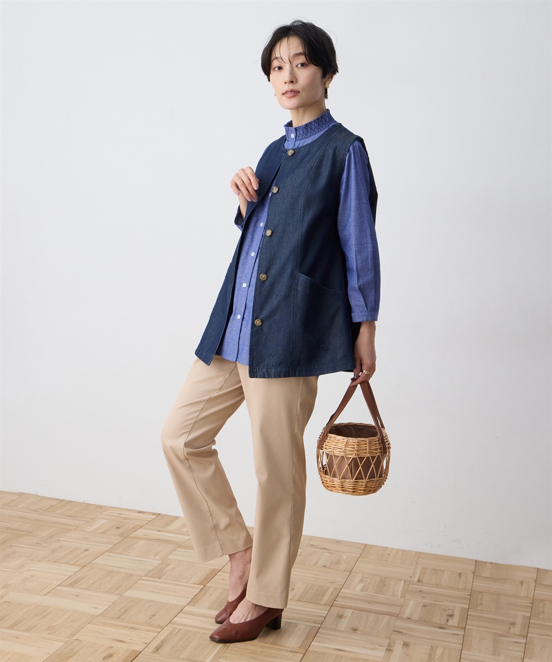 DECOY デニムベスト【接触冷感】_sub_5