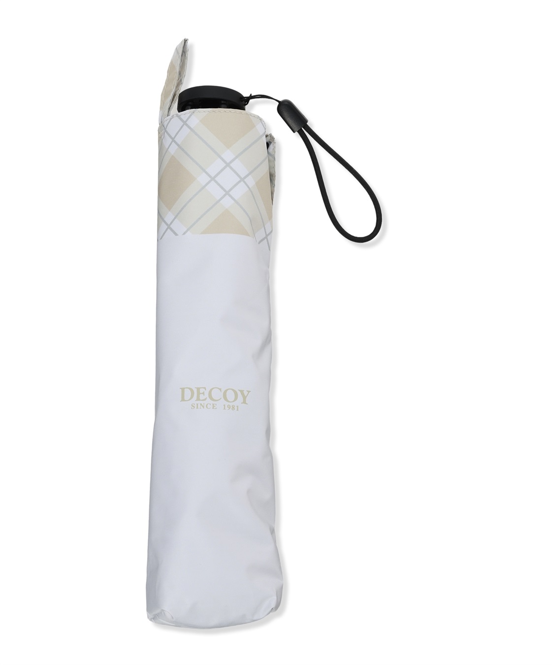 DECOY 部分チェック折り畳み傘【晴雨兼用】【UVカット】【遮熱】【軽量】_sub_2