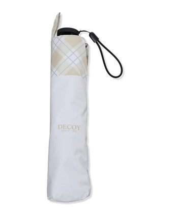 DECOY 部分チェック折り畳み傘【晴雨兼用】【UVカット】【遮熱】【軽量】_subthumb_2