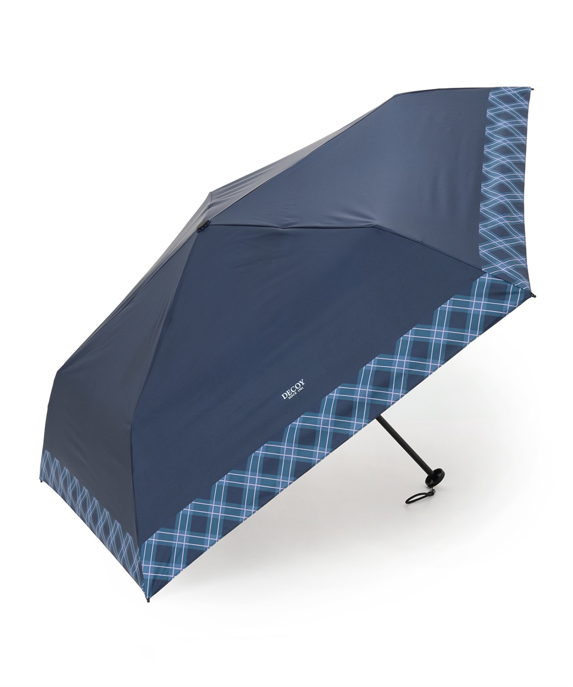 DECOY 部分チェック折り畳み傘【晴雨兼用】【UVカット】【遮熱】【軽量】_sub_7