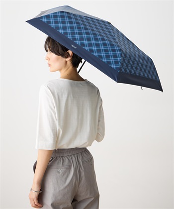 DECOY チェック折り畳み傘【晴雨兼用】【UVカット】【遮熱】【軽量】_subthumb_1
