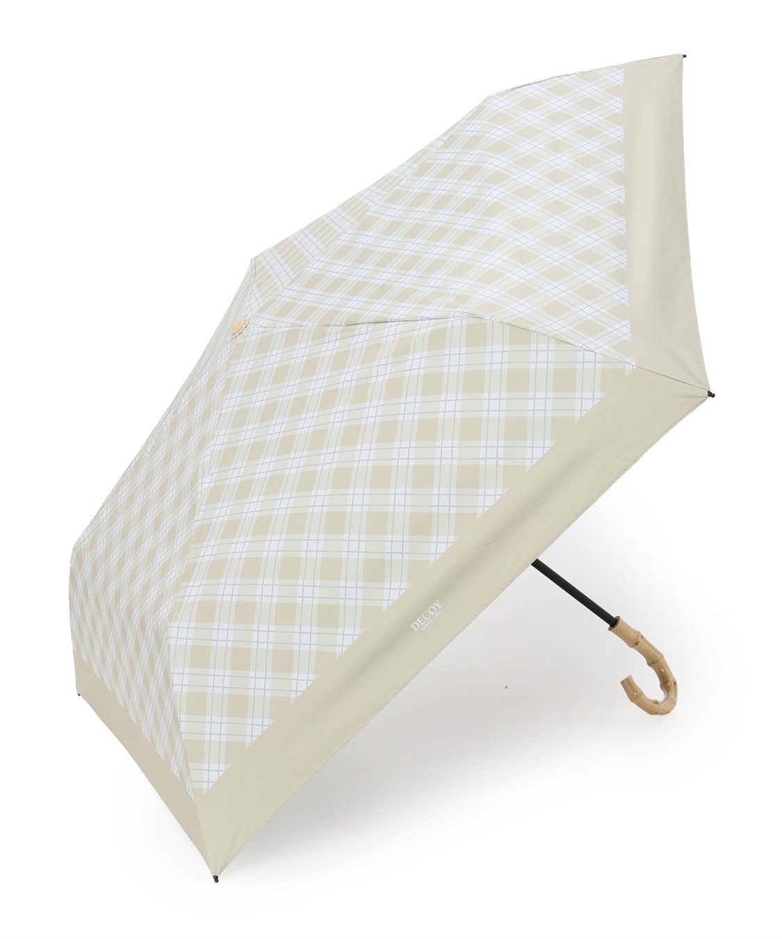 DECOY チェック折り畳み傘【晴雨兼用】【UVカット】【遮熱】【軽量】_sub_3