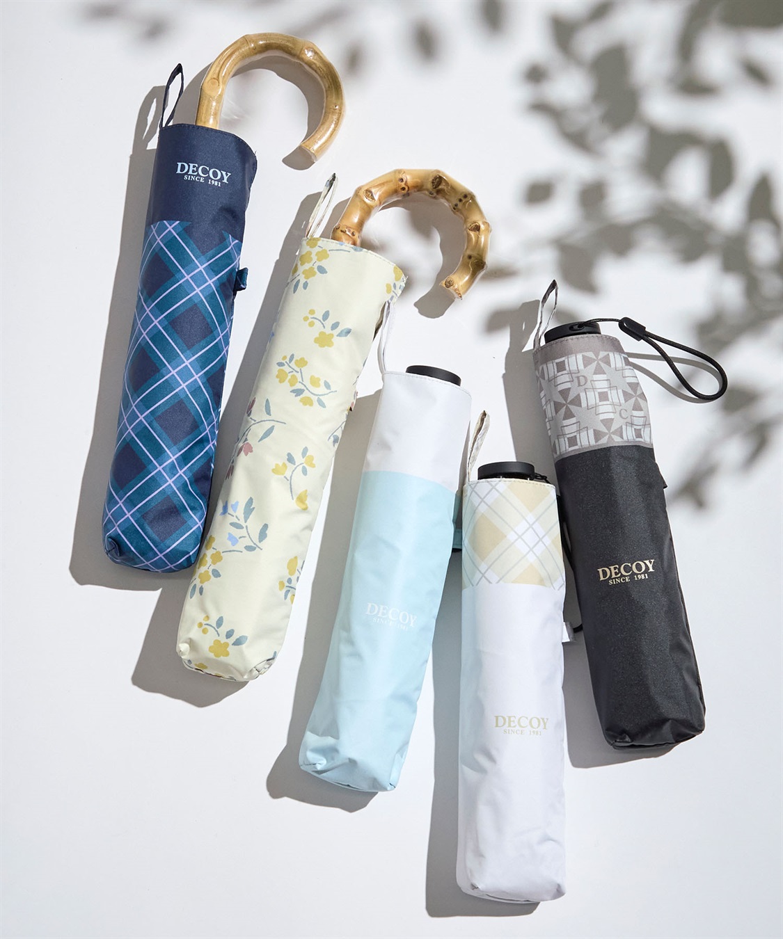 DECOY チェック折り畳み傘【晴雨兼用】【UVカット】【遮熱】【軽量】_sub_9