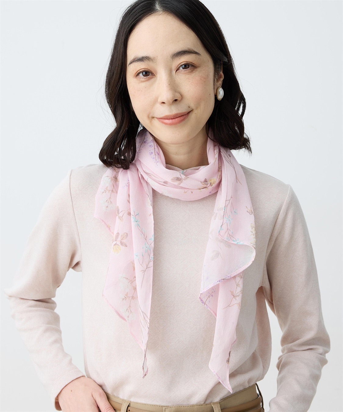 DECOY ボタニカルプリントストール_sub_1