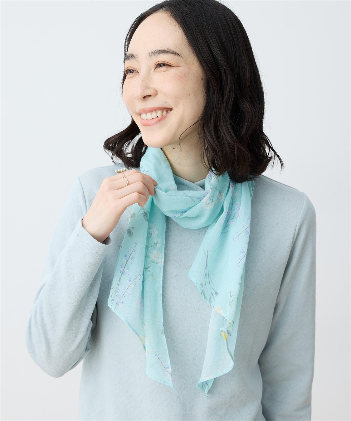 DECOY ボタニカルプリントストール_sub_2