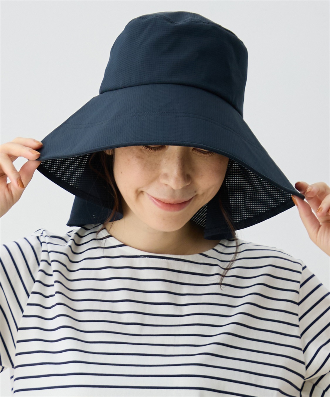 DECOY ツバ広バックシェードハット【接触冷感裏地】_sub_5