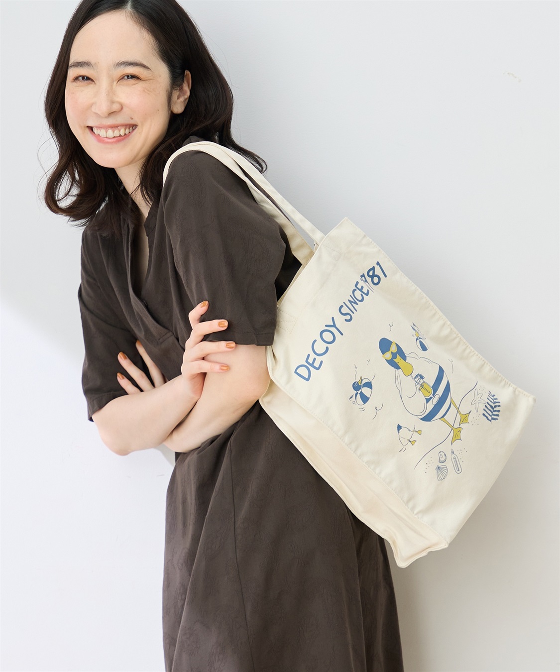 DECOY 【トムさんコラボ】コイくんプリントマチ付きキャンバストートバッグ_sub_1