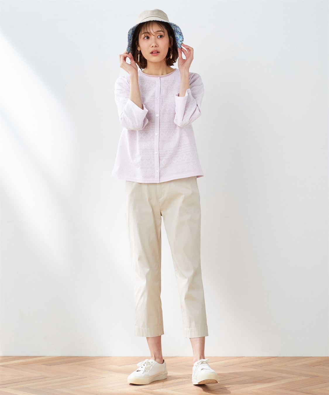 DECOY 花柄つば広ハット_sub_8